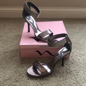Nina Gunmetal heels.  NWOT